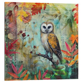 Tableau en plexi-alu Owl in the Autumn Garden