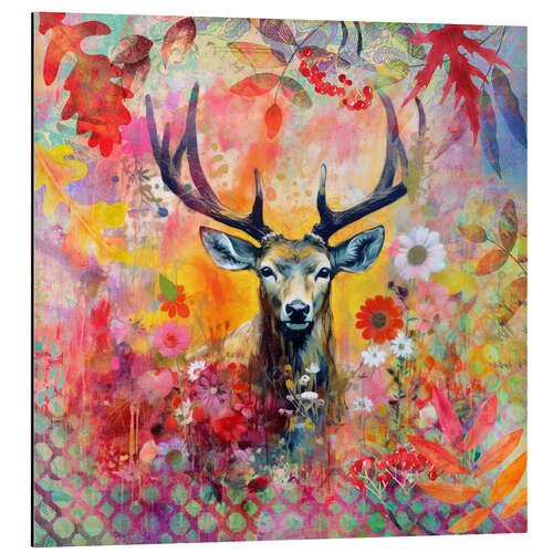 Aluminium print Wild Deer Fall Fantasy