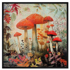 Gerahmter Kunstdruck Pilzwald