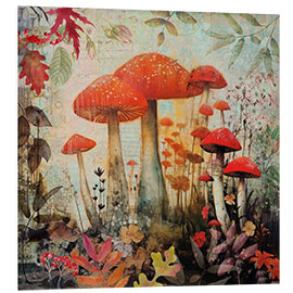 Foam board print Mushroom Forest