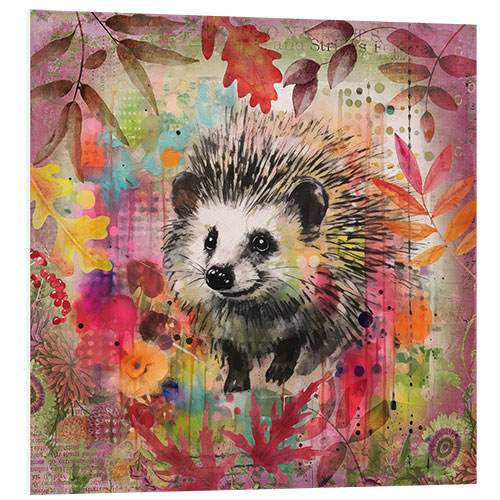 Foam board print Hedgehog in the Autumn Garden