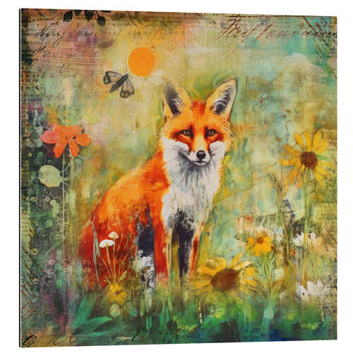 Quadro em plexi-alumínio Wild Fox Autumn Tale