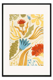 Gerahmter Kunstdruck Blumenwelt
