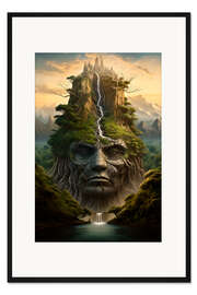 Gerahmter Kunstdruck Bergmensch