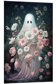 Tableau en PVC Ghost With a Bouquet of Flowers