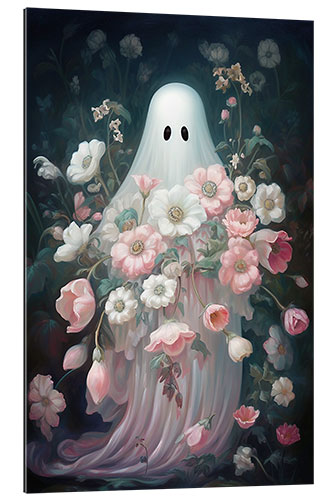 Cuadro de plexi-alu Ghost With a Bouquet of Flowers