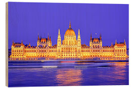 Hout print Parliament Building Budapest