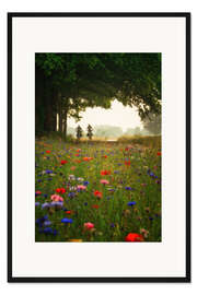 Gerahmter Kunstdruck Fahrradfahren an einem Frühlingsmorgen