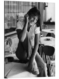 Alubild Jane Birkin in einem Café II