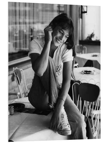 Obraz na PCV Jane Birkin in a Cafe II