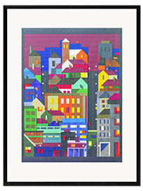 Plakat artystyczny premium w ramie Untitled (View of a City)