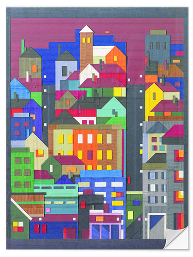 Selvklebende plakat Untitled (View of a City)