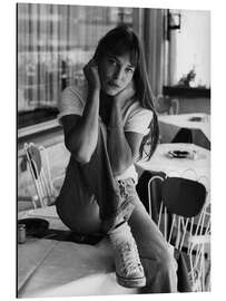 Alubild Jane Birkin in einem Café I