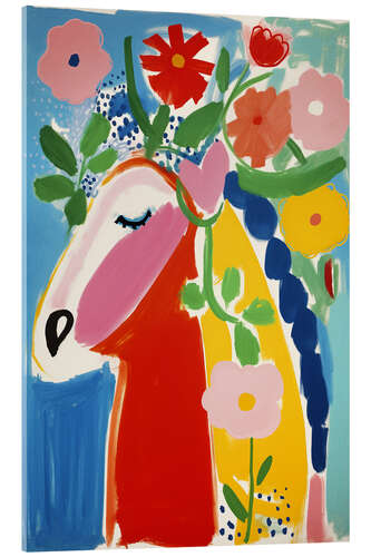 Quadro em acrílico The Flower Horse