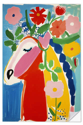 Wall sticker The Flower Horse