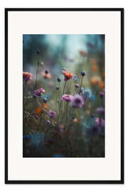 Gerahmter Kunstdruck Bunte Wildblumen