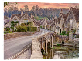 Hartschaumbild Steincottages in Castle Combe