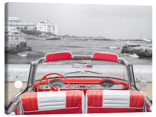Canvastavla Vintage Car in Havana