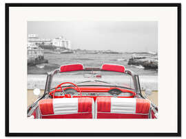Gerahmter Kunstdruck Oldtimer in Havanna