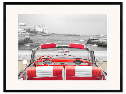 Inramat konsttryck Vintage Car in Havana