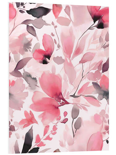 Tableau en PVC Pink Flower Dreams