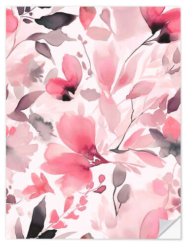 Wandsticker Pink Flower Dreams