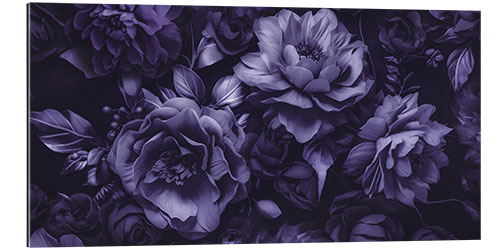 Quadro em plexi-alumínio Moody Flower Fantasies