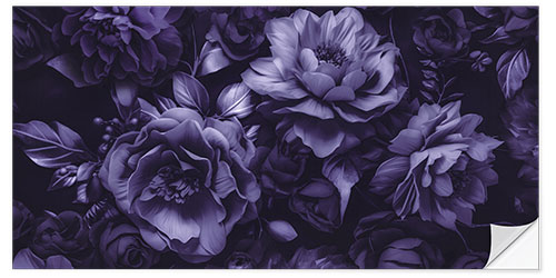 Selvklebende plakat Moody Flower Fantasies