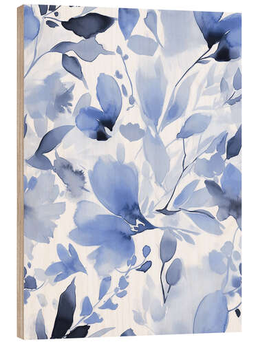 Stampa su legno Blue Flower Dreams