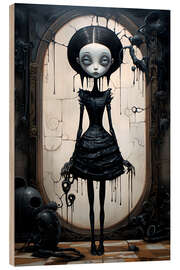 Holzbild Lady in Black