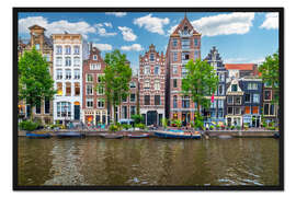 Gerahmter Kunstdruck Häuser von Amsterdam, Holland