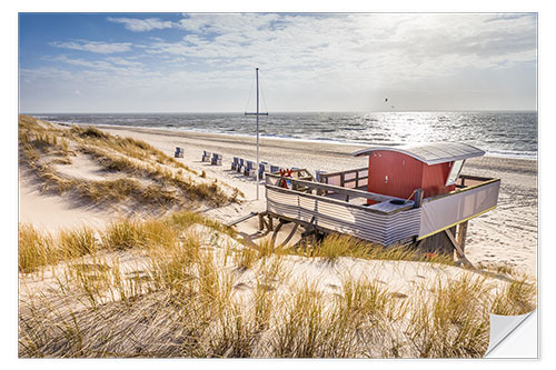 Vinilo para la pared West Beach of Kampen on Sylt