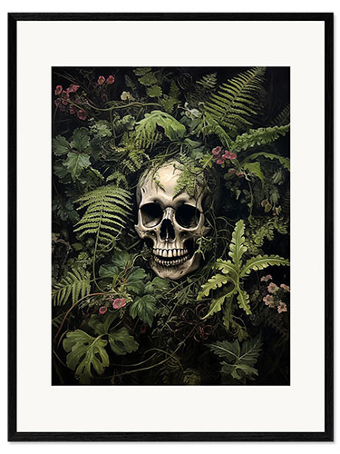 Innrammet kunsttrykk Botanical Skeleton