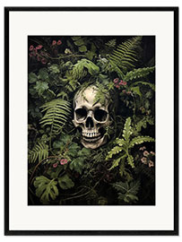 Gerahmter Kunstdruck Botanisches Skelett