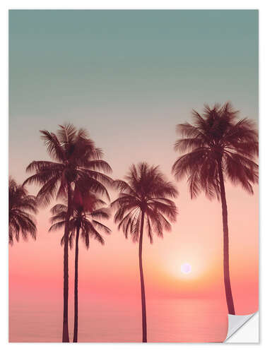 Wall sticker Palm Sunset