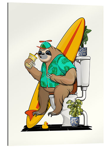 Gallery print Sloth on the Toilet