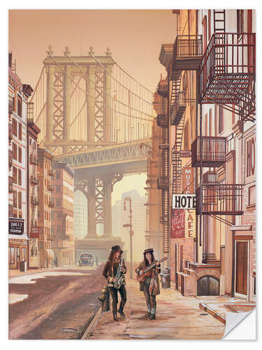 Självhäftande poster Brooklyn Song