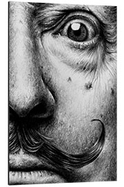Tableau en aluminium Salvador Dali Close-Up