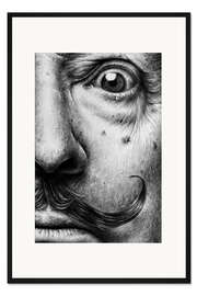 Gerahmter Kunstdruck Salvador Dali Close-Up