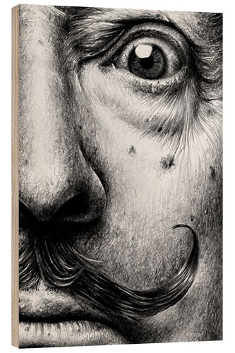 Cuadro de madera Salvador Dali Close-Up