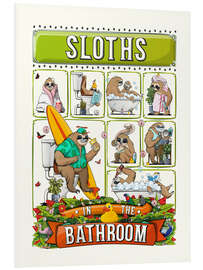 Foam board print Sloths in the Bathroom