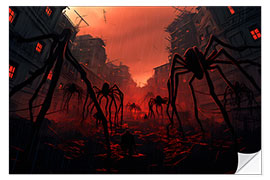 Selvklebende plakat Spider Invasion