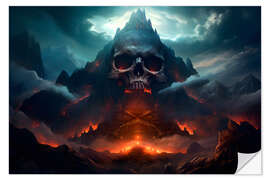 Naklejka na ścianę Skull Mountain