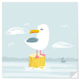 Sticker mural Herring Gull