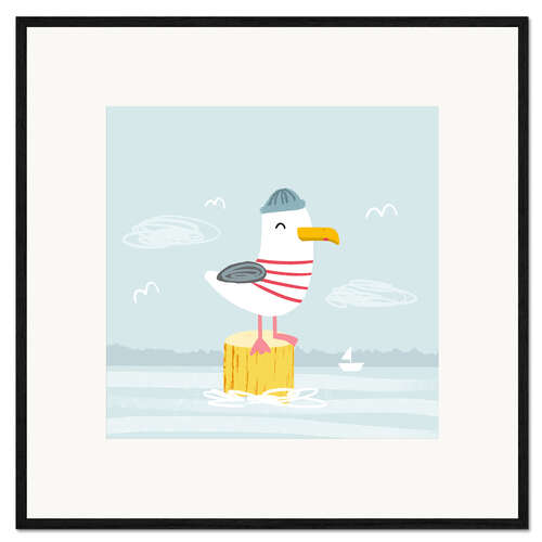Framed art print Bjane the Black-Backed Gull
