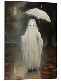 Magnettafel Gespenst mit Regenschirm