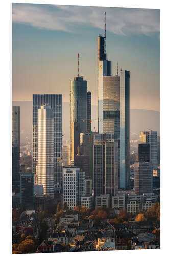 Hartschaumbild Hochhäuser der Frankfurt Skyline