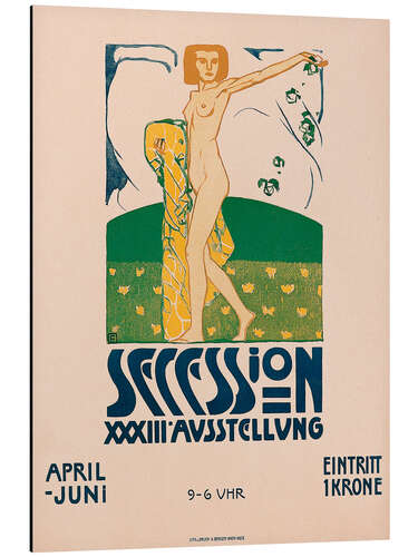 Aluminiumtavla 33rd Exhibition of the Vienna Secession, 1909