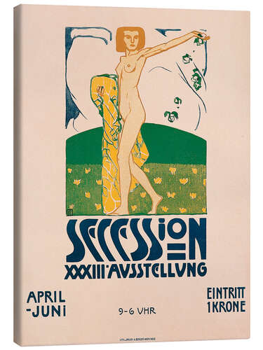 Canvastavla 33rd Exhibition of the Vienna Secession, 1909