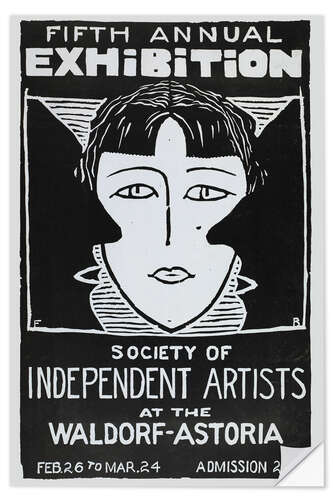 Selvklebende plakat Fifth Annual Exhibition Society of Independent Artists